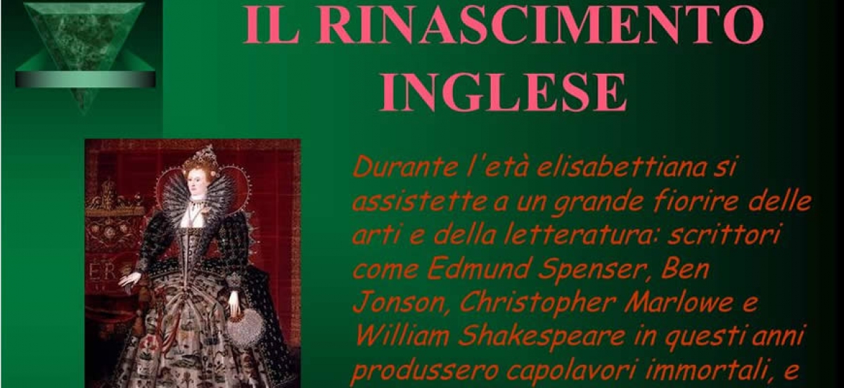 Letteratura inglese il Rinascimento
